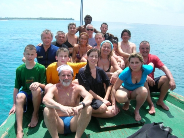  En barco en las Maldiva 